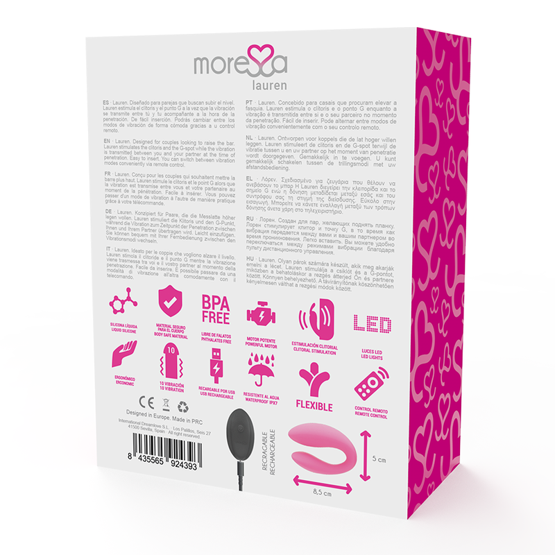 MORESSA - STIMULATEUR TÉLÉCOMMANDE LAUREN POUR COUPLES – Image 2