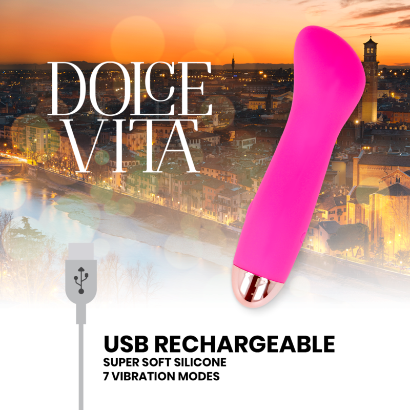 DOLCE VITA - VIBRATEUR RECHARGEABLE ONE ROSE 7 VITESSES – Image 2