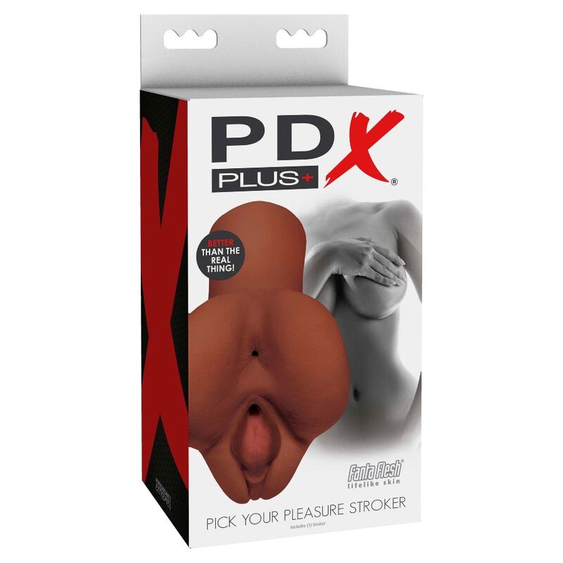 PDX PLUS - PICK YOUR PLEASURE MASTURBADOR DOBLE MARRÓN - Imagen 3