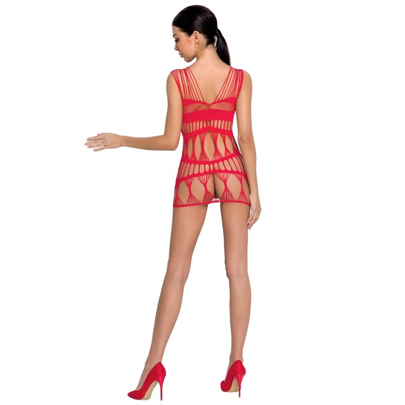 PASSION - FEMME BS089 BODYSTOCKING ROUGE TAILLE UNIQUE – Image 2
