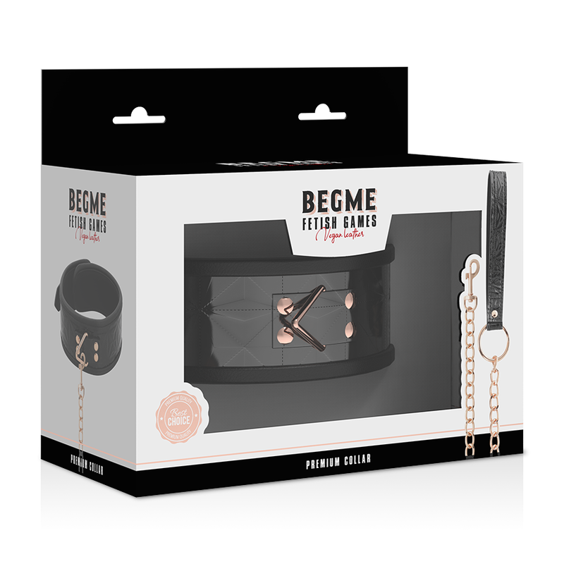 BEGME - BLACK EDITION PREMIUM VEGANER LEDERHALSBAND – Bild 7