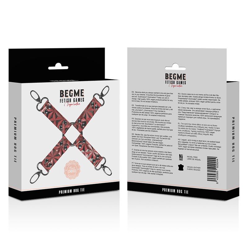 BEGME - CRAVATE DE PORC EN CUIR VÉGAN PREMIUM ÉDITION ROUGE – Image 5