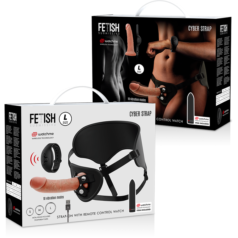 FETISH SUBMISSIVE CYBER STRAP - ARNÊS COM DILDO E BALA CONTROLE REMOTO TECNOLOGIA WATCHME L - Image 16