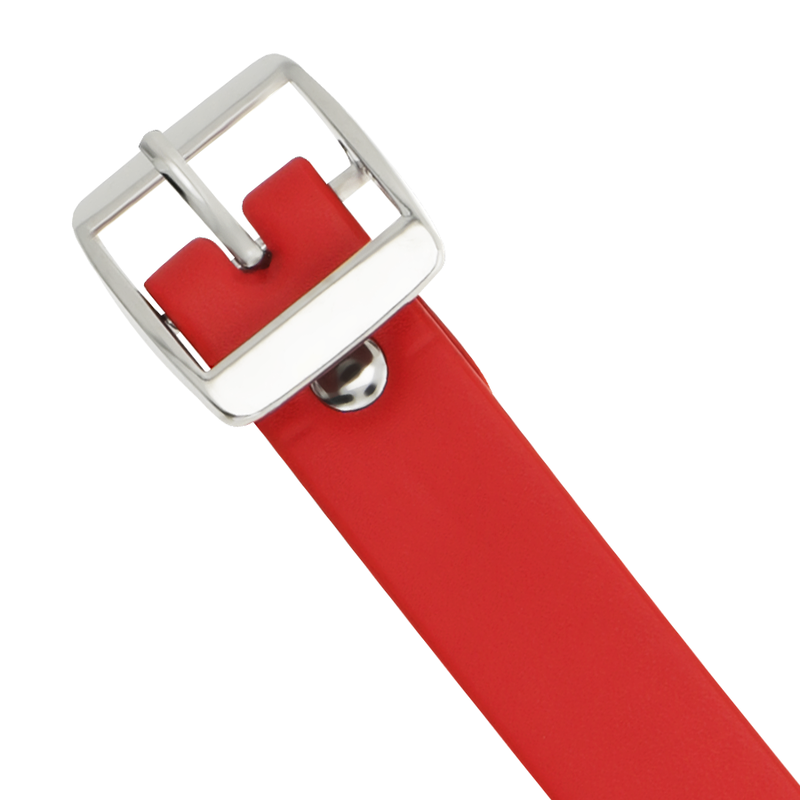 COQUETTE CHIC DESIRE - COLLANA IN PELLE VEGANA ROSSA ACCESSORIO FETISH DONNA - immagine 3