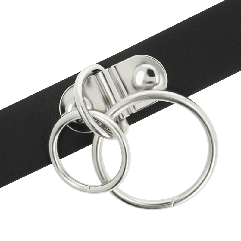 COQUETTE CHIC DESIRE - RAS DE COU DOUBLE ANNEAU EN CUIR VÉGAN – Image 4
