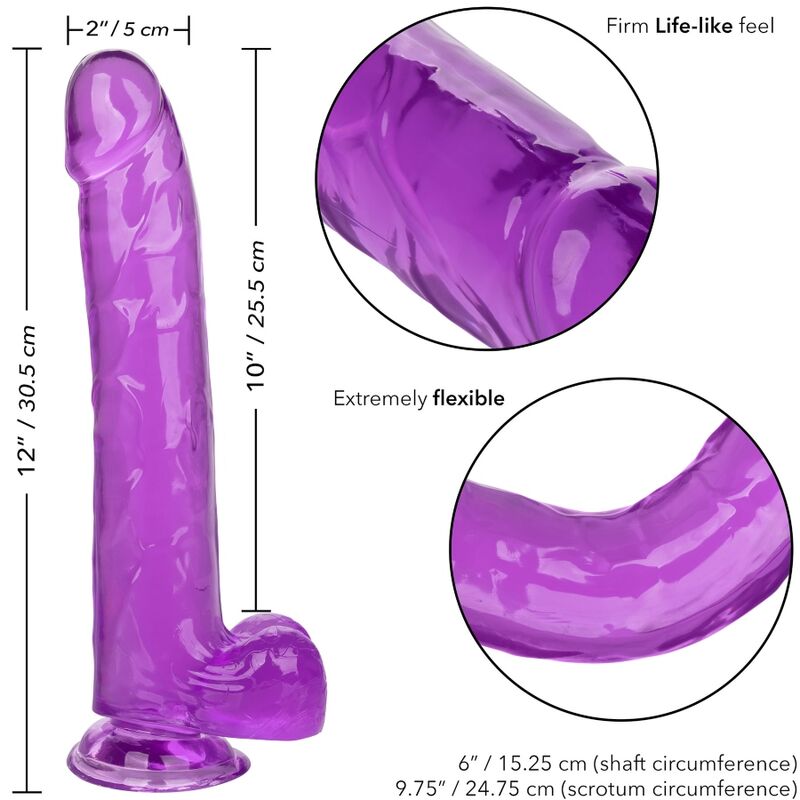 CALEXOTICS - SIZE QUEEN DILDO PURPLE 25.5 CM - Image 5