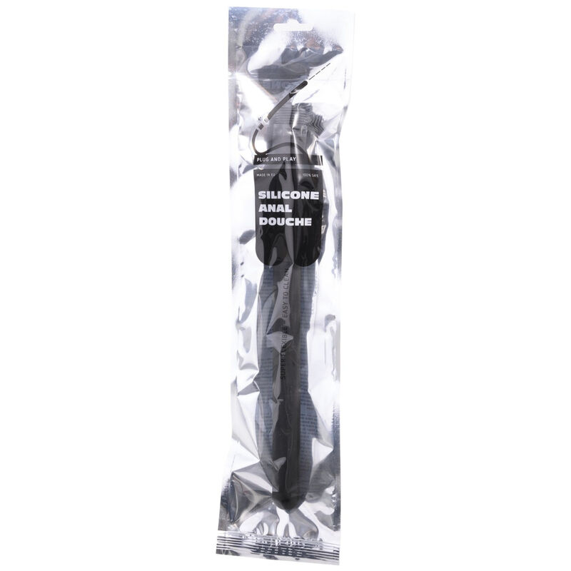 ALL BLACK - DOCCIA ANALE CON PERLINE IN SILICONE 27 CM - immagine 2