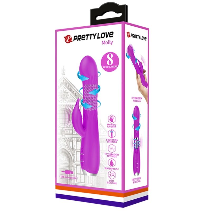 PRETTY LOVE - MOLLY VIBRATOR WITH RECHARGEABLE ROTATION - Image 7