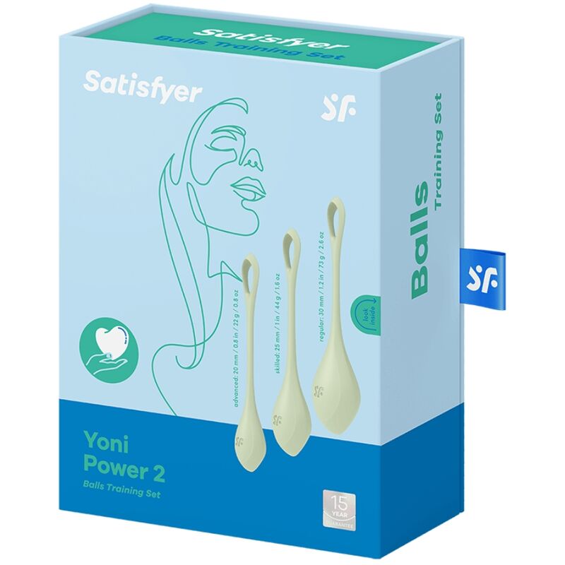 SATISFYER - CONJUNTO DE TREINO YONI POWER 2 VERDE - Image 2