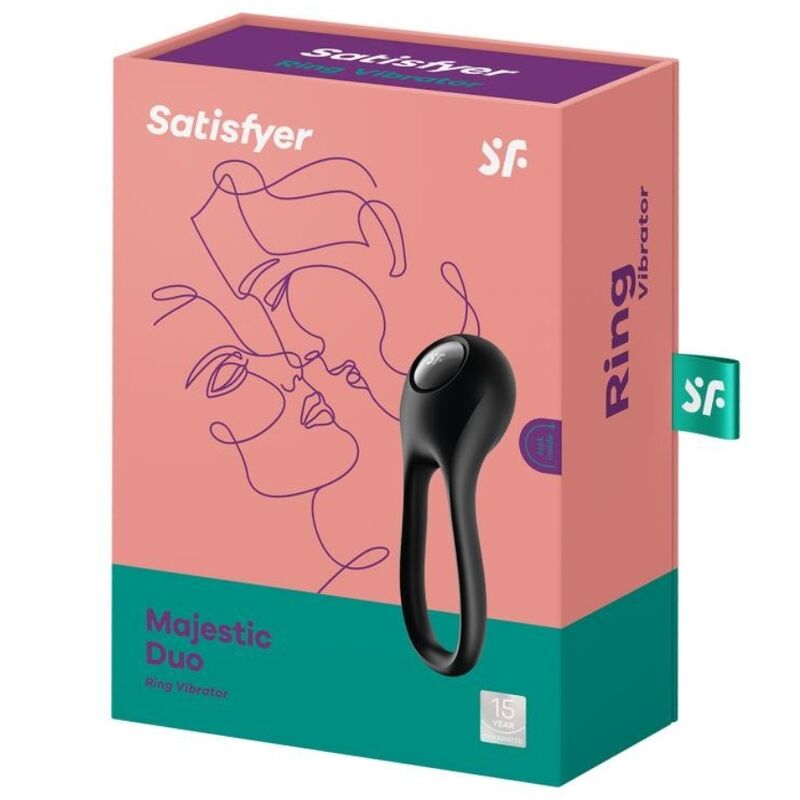 SATISFYER - VIBRATEUR ANNEAU MAJESTIC DUO NOIR – Image 4