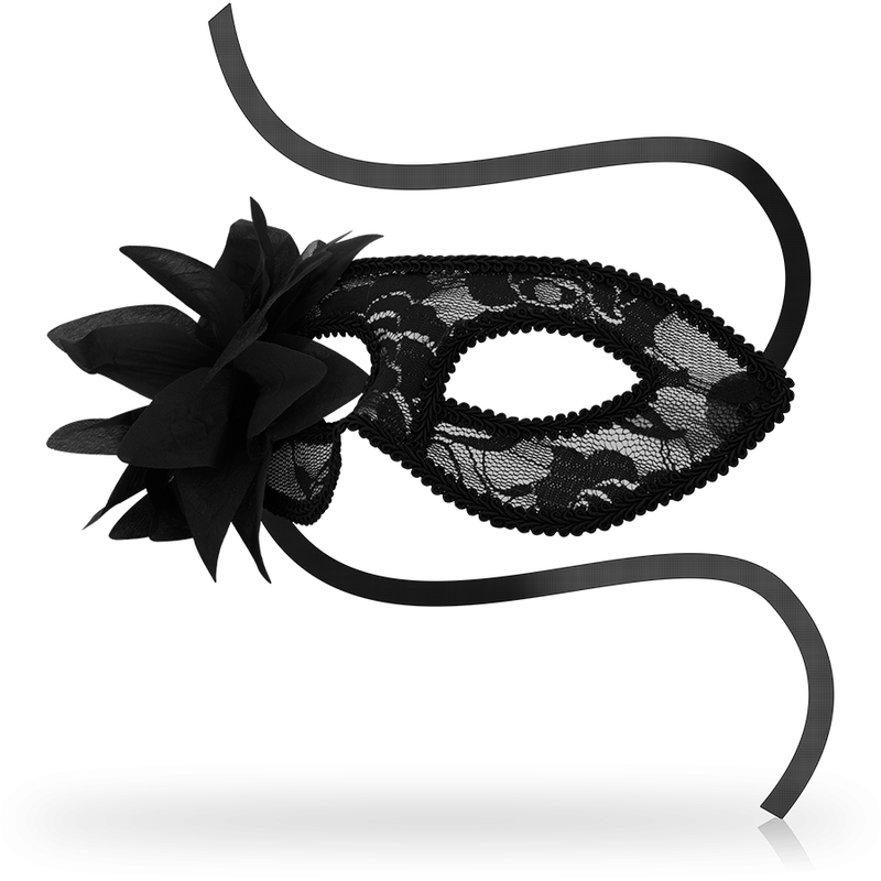 OHMAMA - MASCHERE MASCHERE IN PIZZO NERO E FIORI - immagine 2