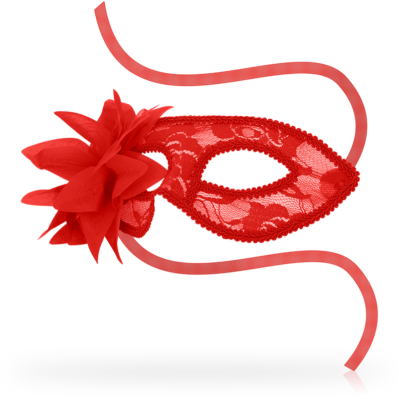 OHMAMA - MASCHERE MASCHERE CON PIZZO E FIORE ROSSO - immagine 2