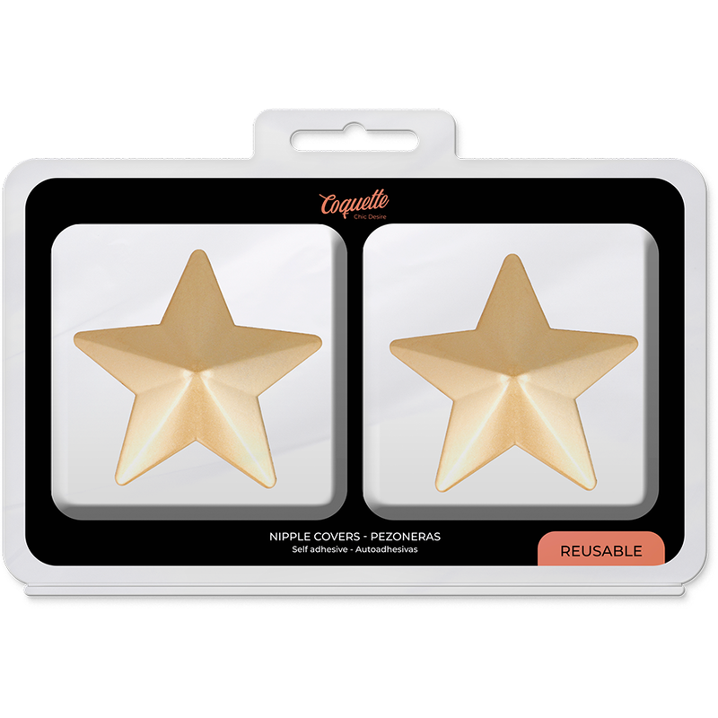 COQUETTE CHIC DESIRE - NIPPLE COVERS GOLDEN STARS - Image 2