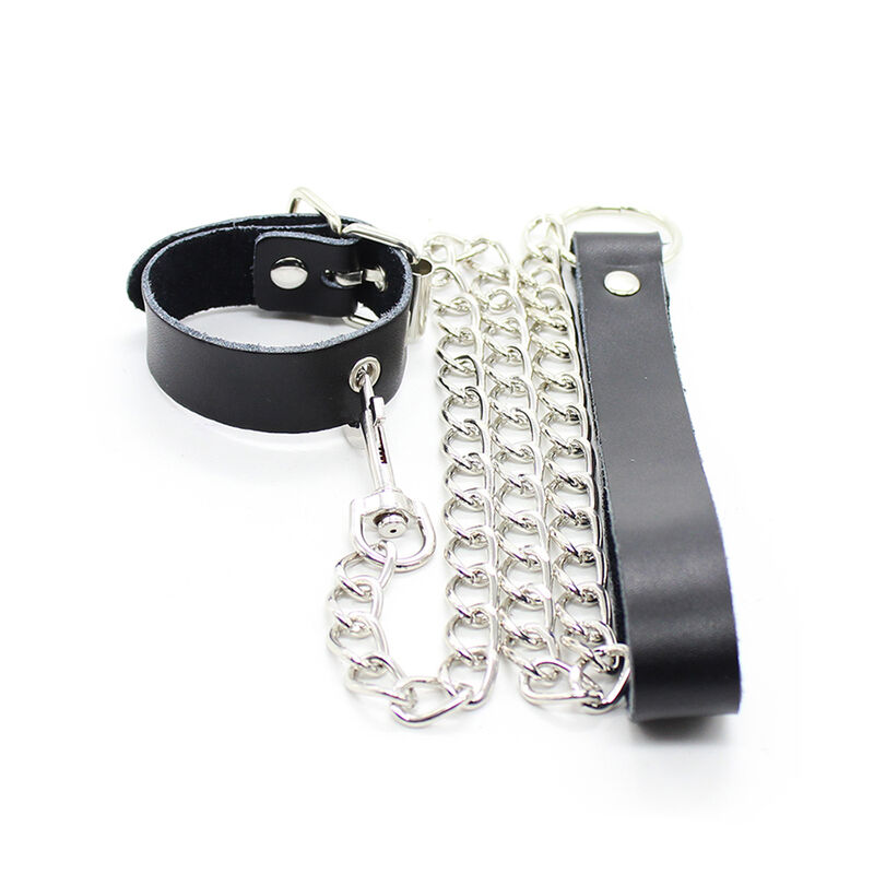 OHMAMA FETISH - PENIS NECKLACE AND LEATHER STRAP WITH METAL CHAIN - Image 4