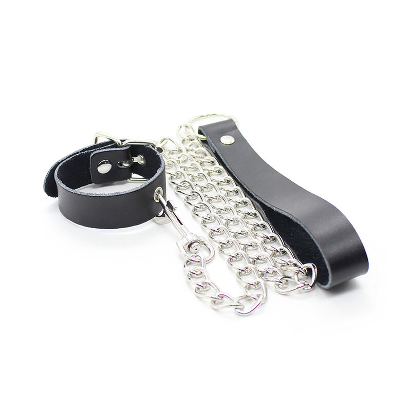 OHMAMA FETISH - PENIS NECKLACE AND LEATHER STRAP WITH METAL CHAIN - Image 5