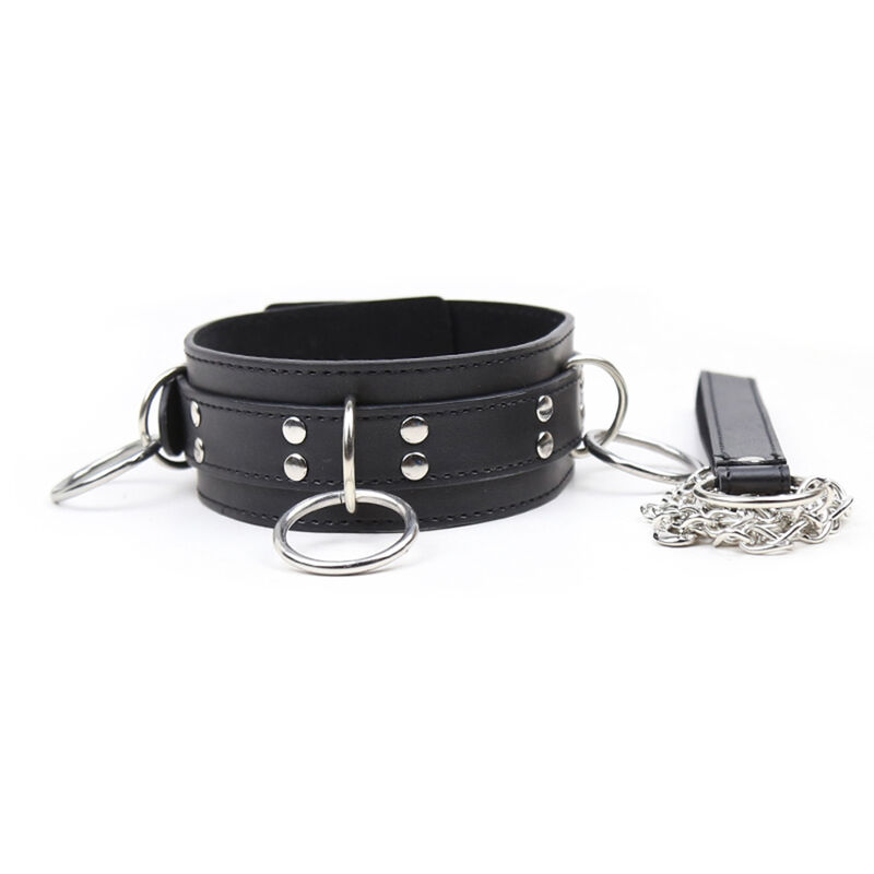OHMAMA FETISH - COLLANA DI SOTTOMISSIONE CON 3 ANELLI - immagine 6
