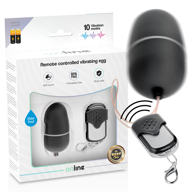 ONLINE - OEUF VIBRANT TÉLÉCOMMANDE M NOIR – Image 5
