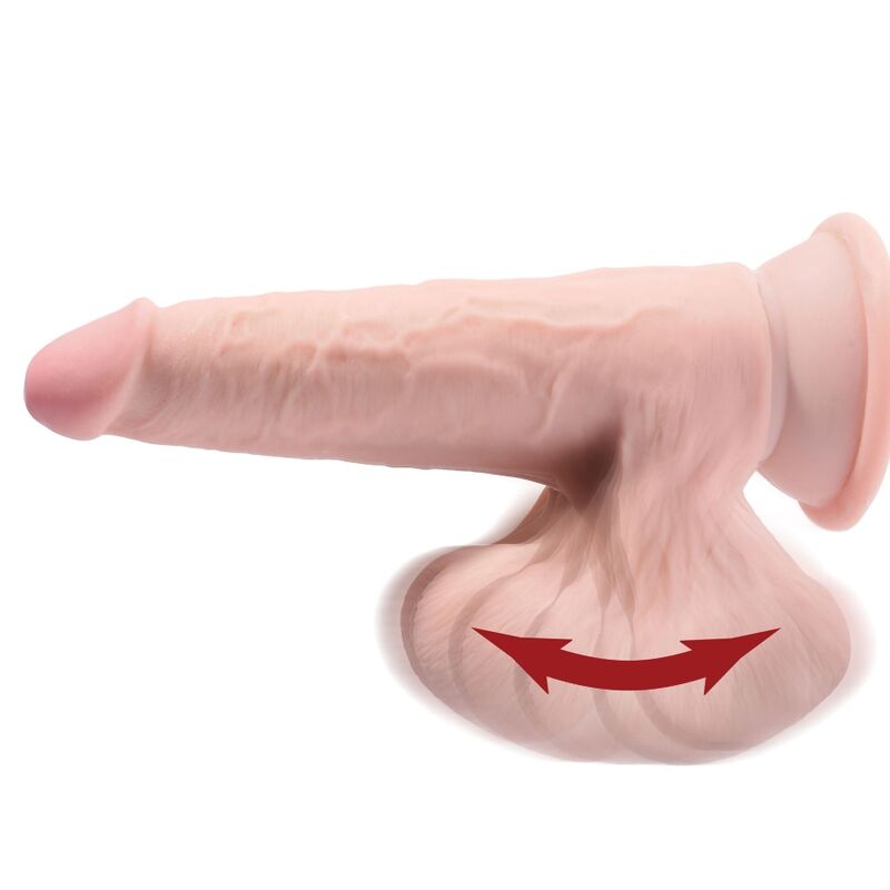 KING COCK - PLUS 3D DILDO SWINGING BALLS 24.5 CM LIGHT SKIN - Image 2