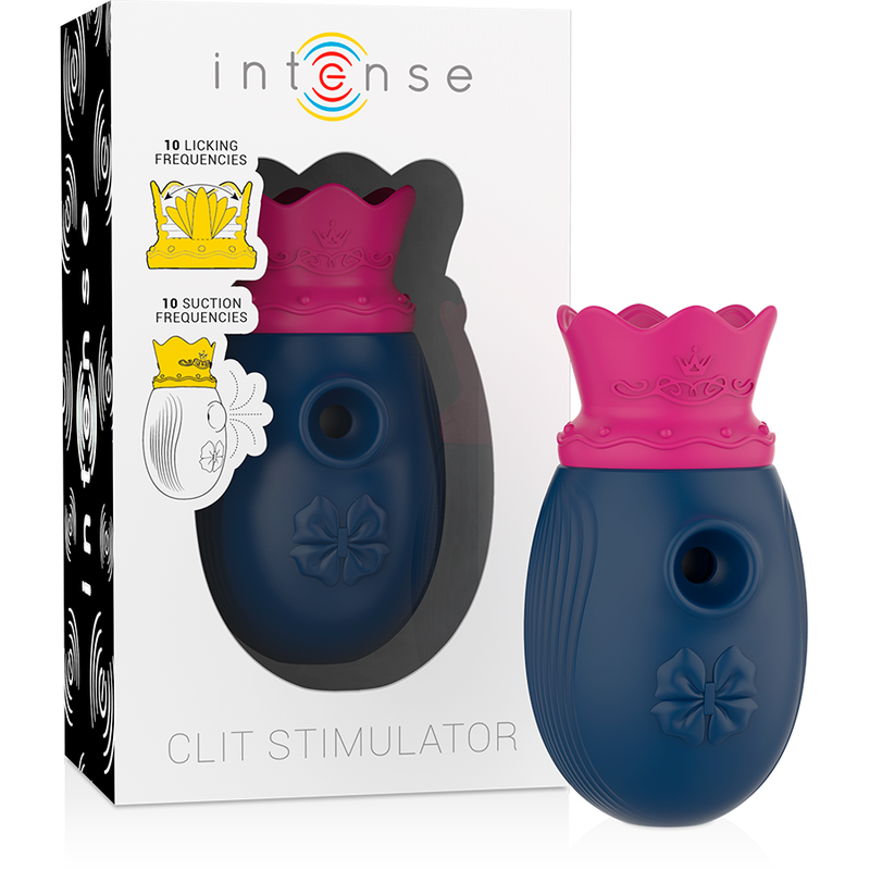 INTENSE - STIMULATEUR DE CLITORIS 10 MODES D'ASPIRATION ET DE LÉCHAGE - BLEU – Image 2