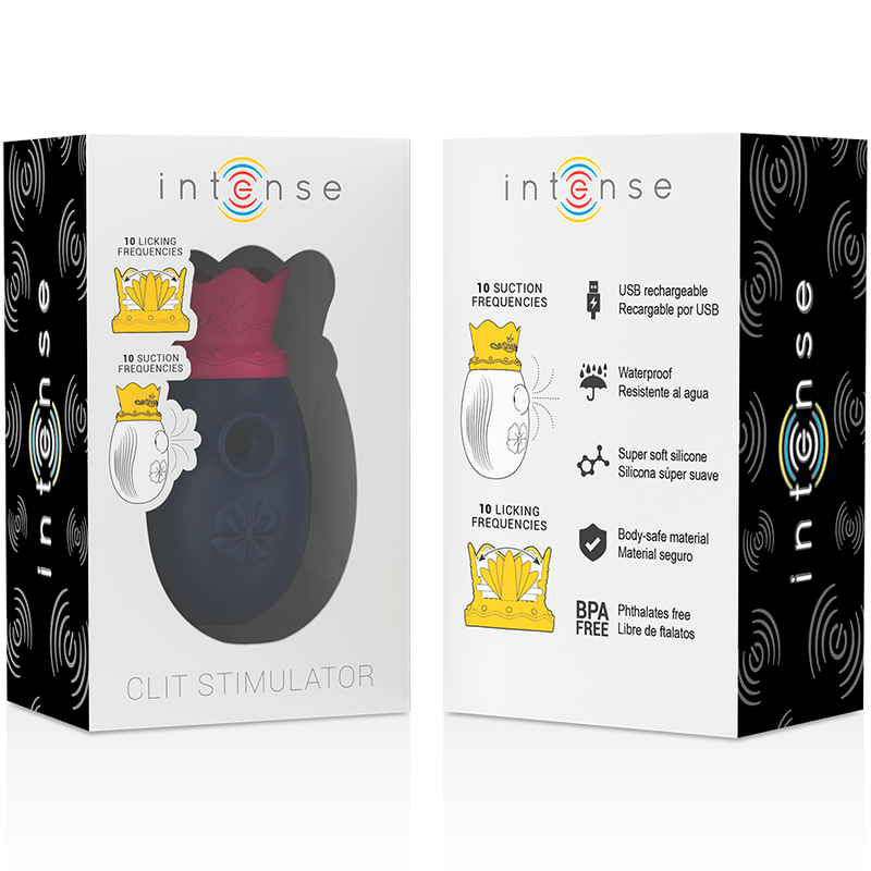 INTENSE - STIMULATEUR DE CLITORIS 10 MODES D'ASPIRATION ET DE LÉCHAGE - BLEU – Image 8
