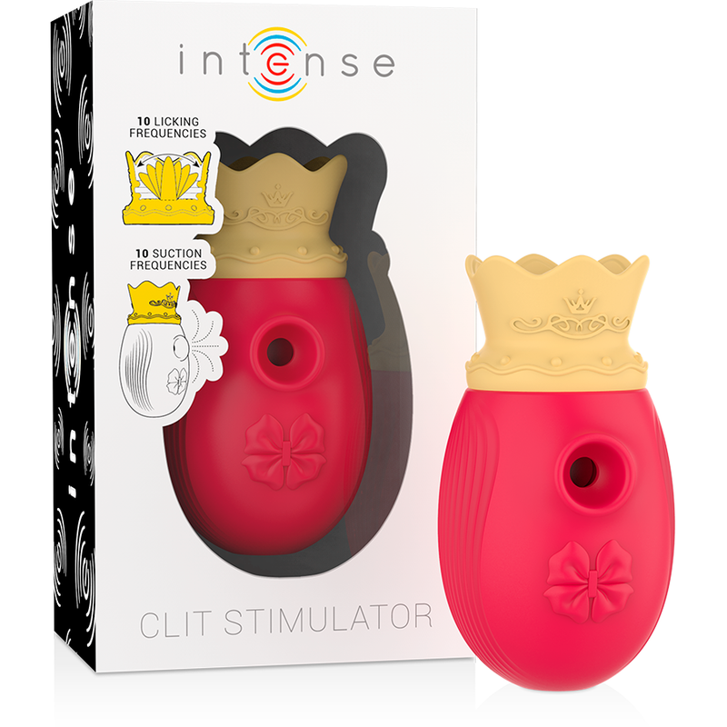 INTENSE - STIMULATEUR CLITORIS 10 MODES D'ASPIRATION ET DE LÉCHAGE - ROUGE – Image 2