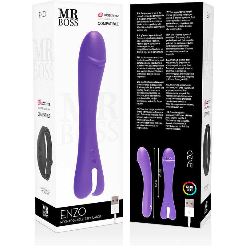 MR BOSS - ENZO VIBRADOR + CONTROLO REMOTO WATCHME - Image 10