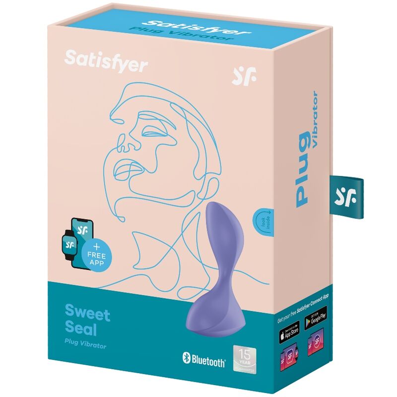 SATISFYER - SWEET SEAL VIBRATING PLUG APP VIOLET - Image 4