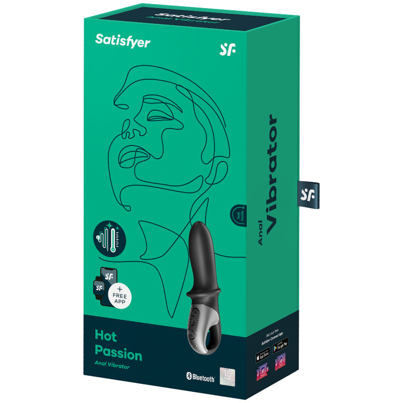 SATISFYER - APLICATIVO VIBRADOR ANAL HOT PASSION PRETO - Image 2