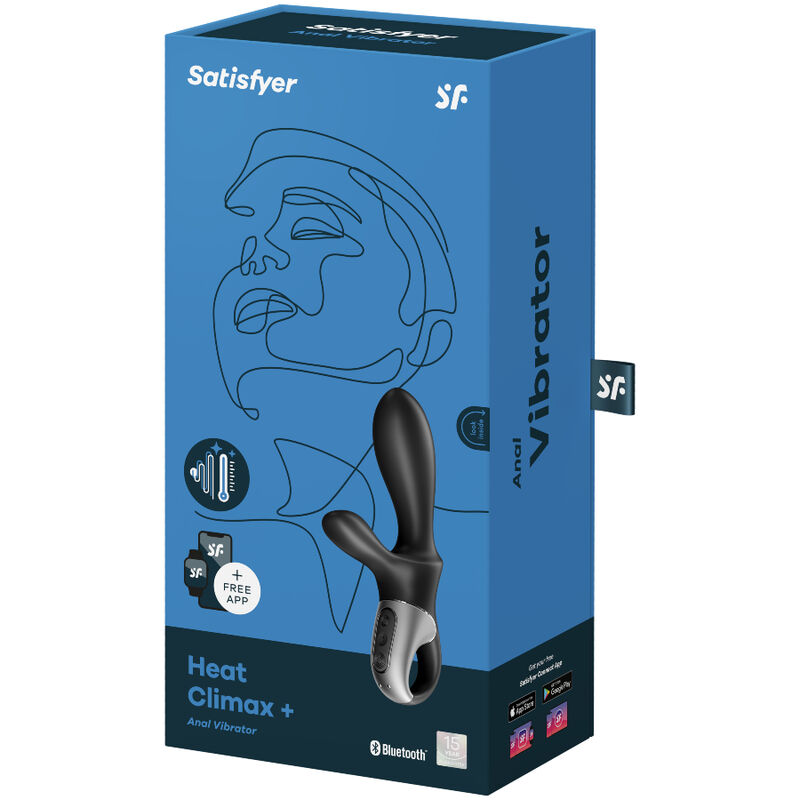 SATISFYER - APPLICATION HEAT CLIMAX+ VIBRATEUR ANAL NOIR – Image 2