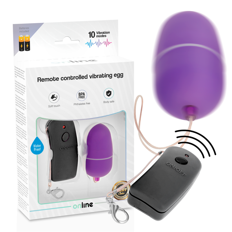 ONLINE - OEUF VIBRANT AVEC TÉLÉCOMMANDE LILAS – Image 3