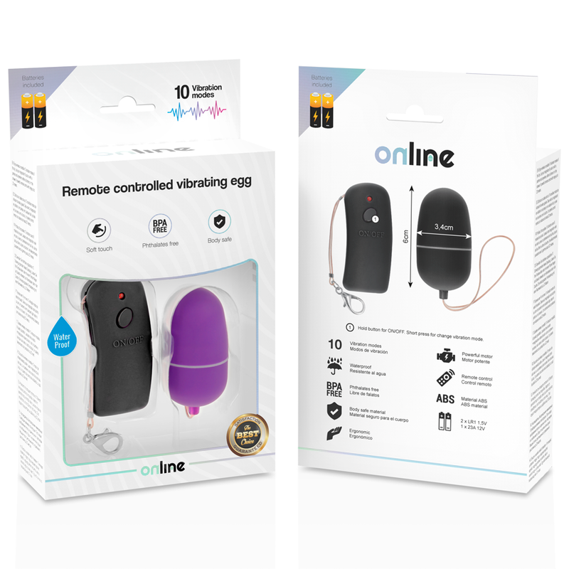 ONLINE - OEUF VIBRANT AVEC TÉLÉCOMMANDE LILAS – Image 4