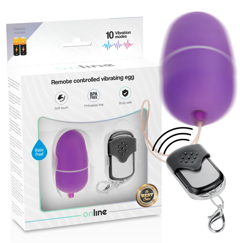 ONLINE - HUEVO VIBRADOR CONTROL REMOTO M LILA - Imagen 5