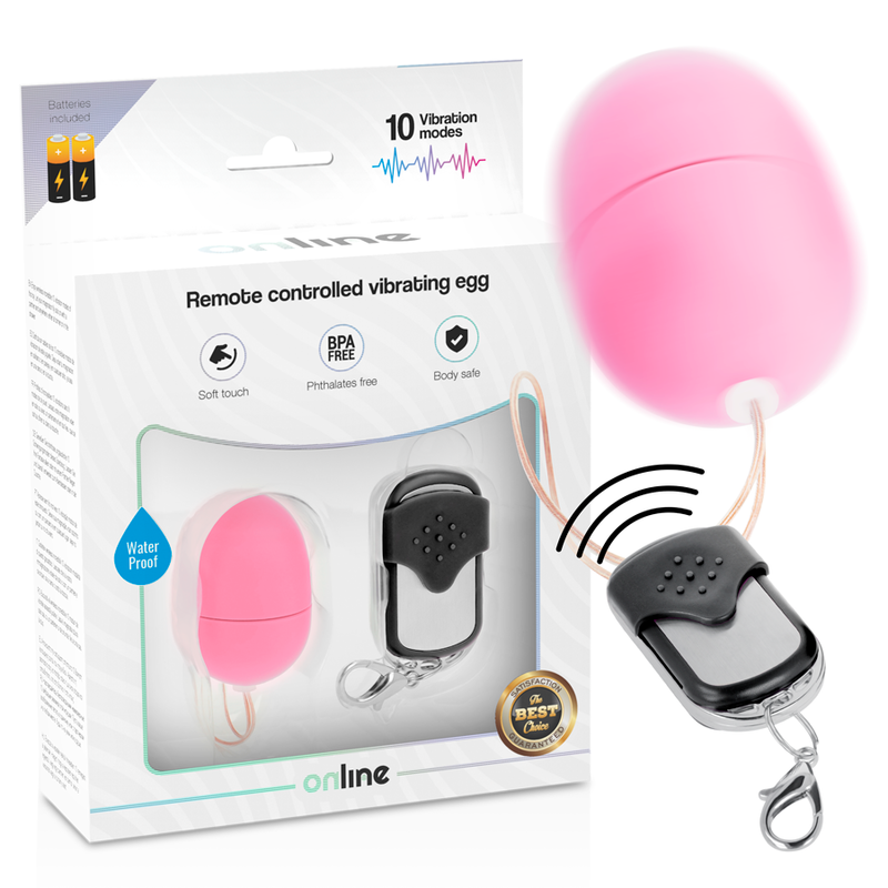 ONLINE - HUEVO VIBRADOR CONTROL REMOTO S ROSA - Imagen 5