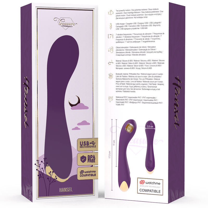 TREASURE - HANSEL VIBROMASSEUR POINT G + TÉLÉCOMMANDE WATCHME – Image 2