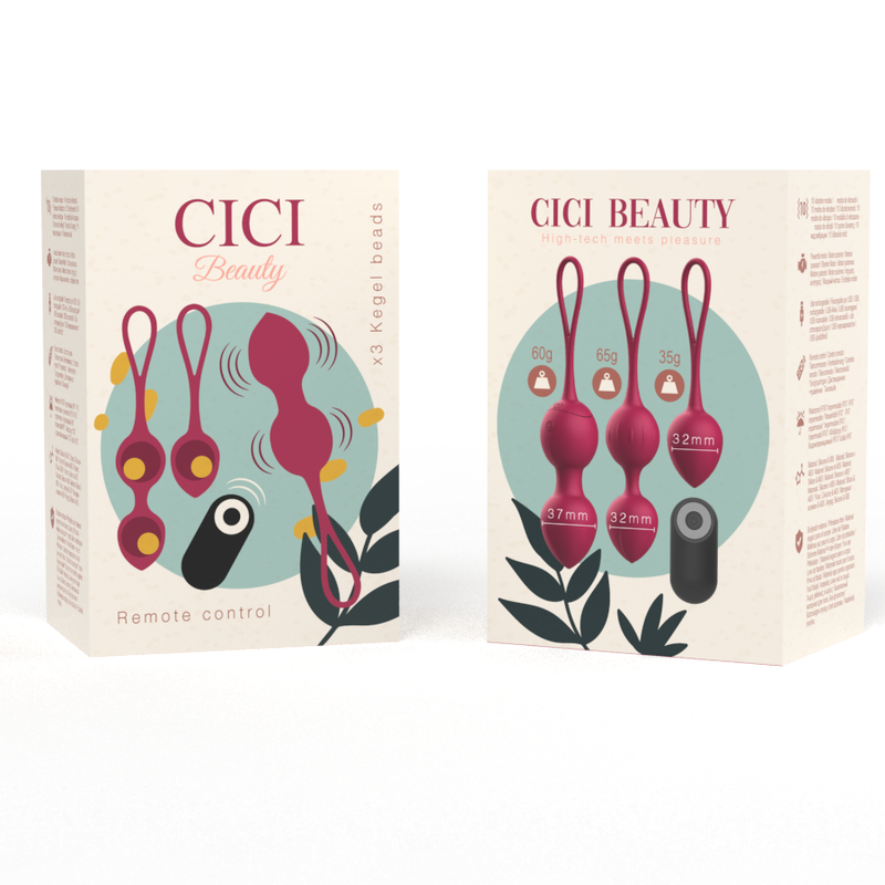 CICI BEAUTY - CONTROLE REMOTO PREMIUM SILICONE 3 VIBRANTES KEGEL BEADS - Image 3