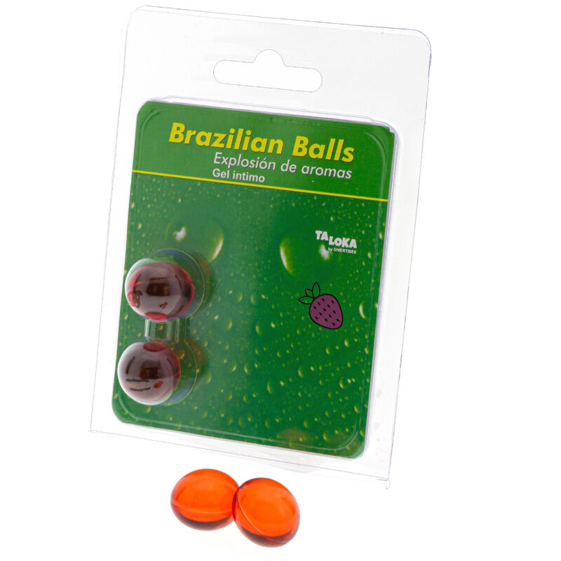 TALOKA - 2 BRASILIANISCHE KUGELN ERDBEER-INTIM-GEL – Bild 2