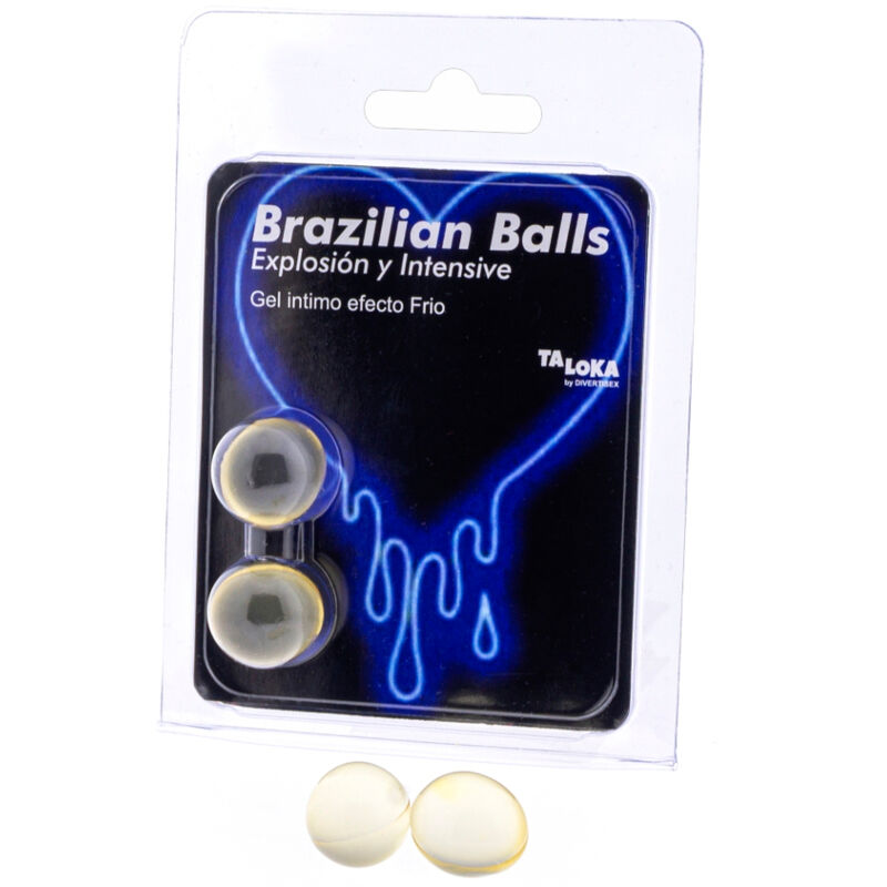 TALOKA - 2 BALLES BRÉSILIENNES GEL EXCITANT EFFET FROID & VIBRATION – Image 2