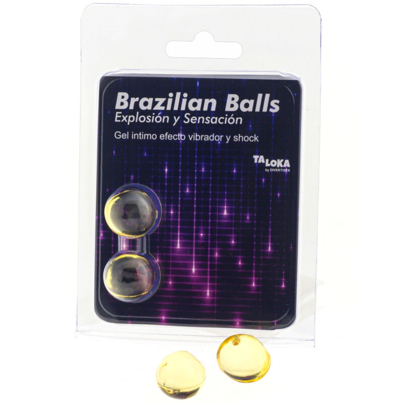 TALOKA - 2 BALLES BRÉSILIENNES VIBRANT & EFFET DE CHOC GEL EXCITANT – Image 2