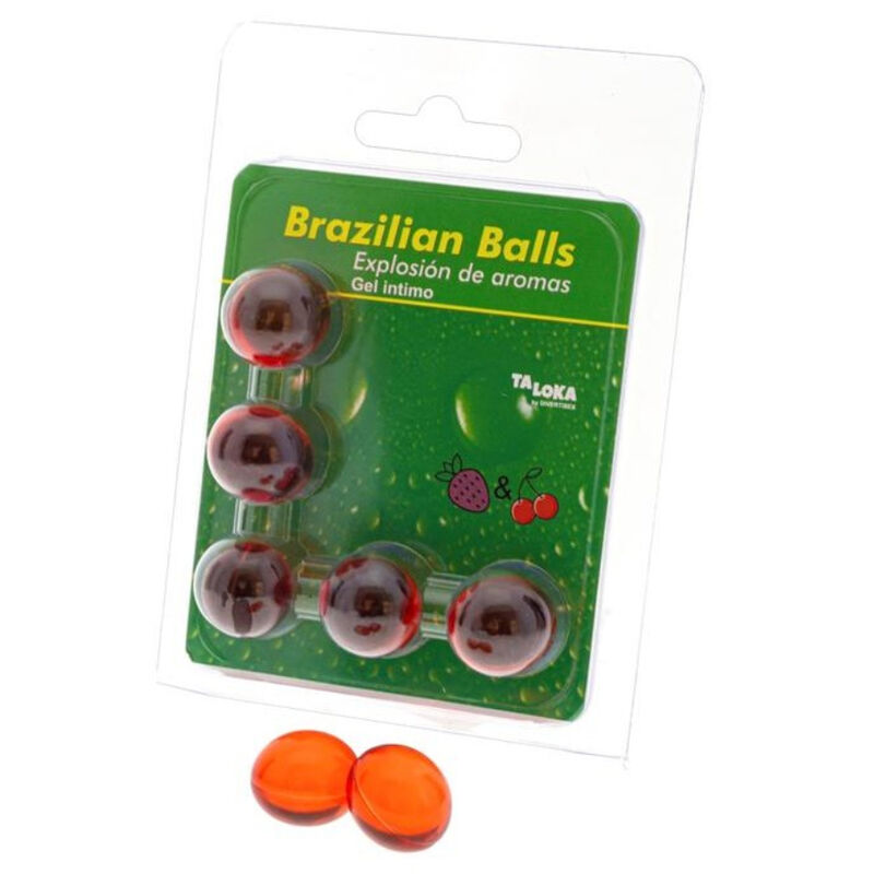 TALOKA - 5 BOULES BRÉSILIENNES GEL INTIME FRAISE & CERISE – Image 2
