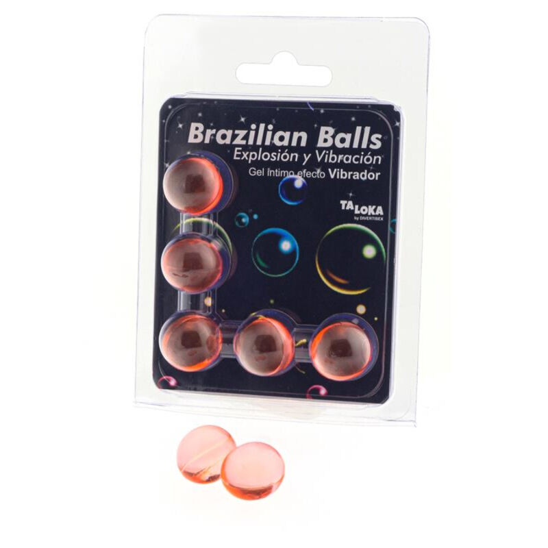 TALOKA - 5 BRASILIANISCHE BLLE MIT VIBRATIONSEFFEKT, AUFREGENDES GEL – Bild 2