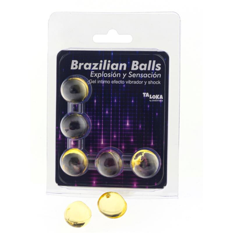 TALOKA - 5 BOLAS BRASILEIRAS GEL EMOCIONANTE VIBRANTE E EFEITO DE CHOQUE - Image 2