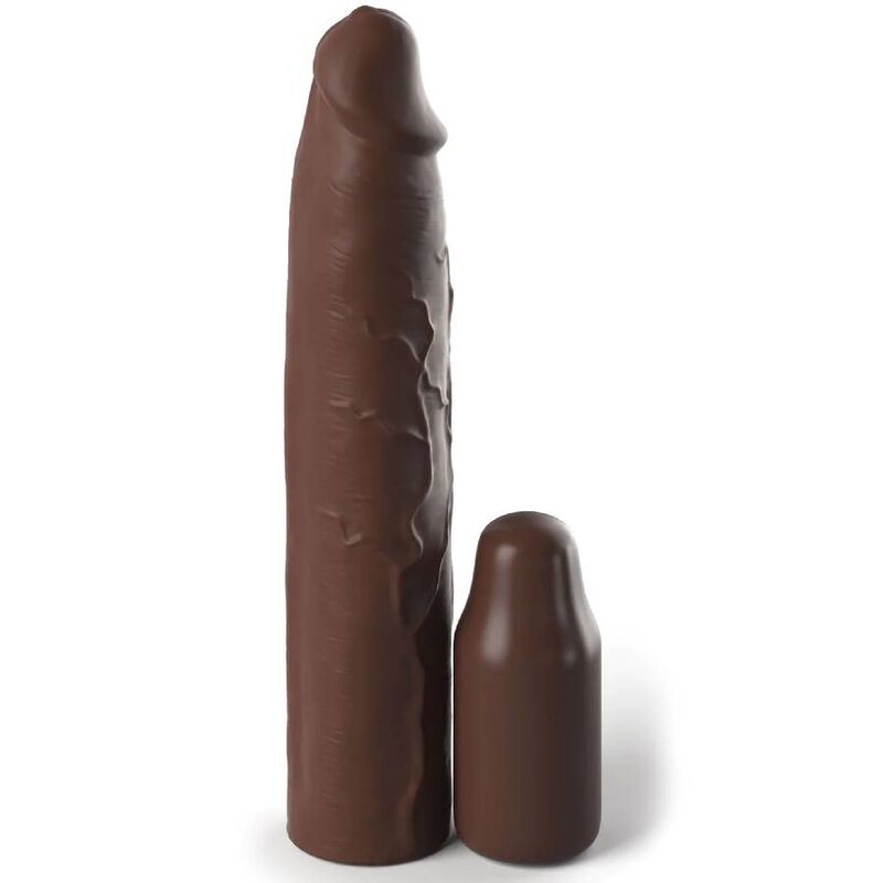 FANTASY X- TENSIONS - PIPEDREAMS SLEEVE 22,86 CM + 7,62 CM PLUG BROWN - Imagen 3