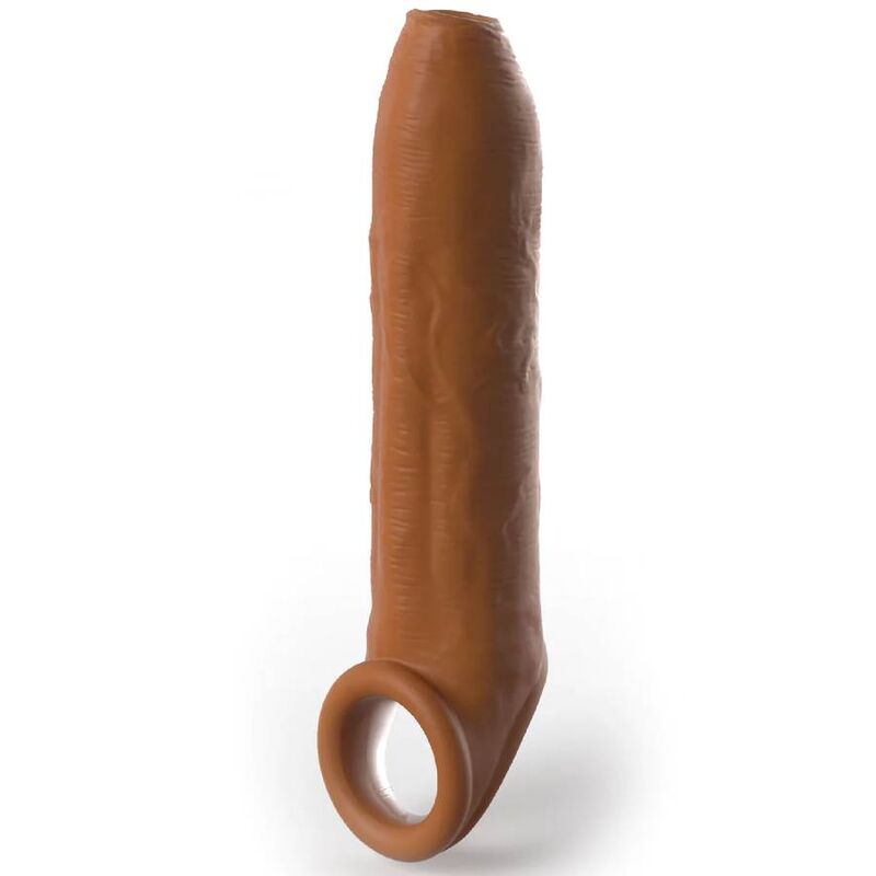 PIPEDREAMS - SLEEVE UNCUT 17,78 CM W STRAP CARAMEL - Imagen 2