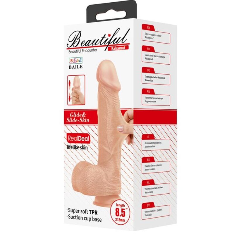 BAILE - BELLE RENCONTRE BAHAMUT GODE RÉALISTE FLEXIBLE 21.8 CM NATUREL – Image 6