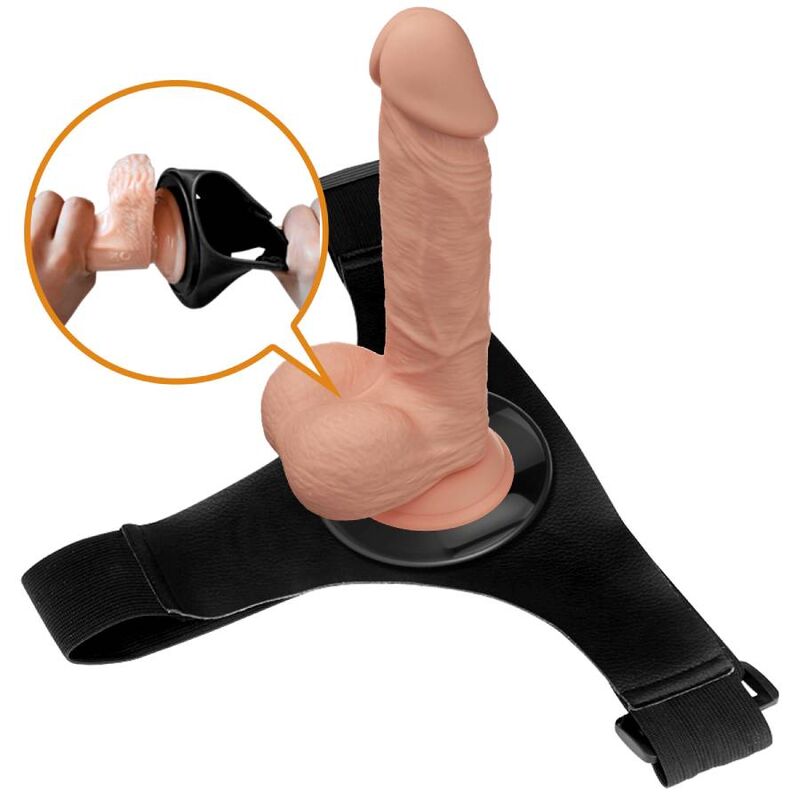 PRETTY LOVE - HARNESS BRIEFS ARNÉS UNIVERSAL CON DILDO JERRY 21.8 CM NATURAL - Imagen 3