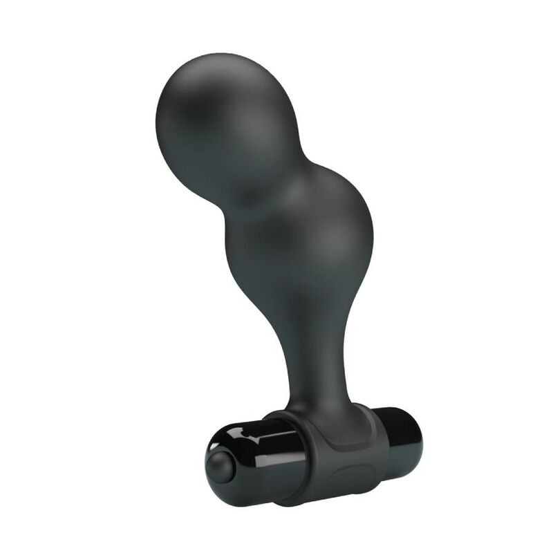 MR PLAY - PLUG ANAL VIBRADOR DE SILICONA NEGRO - Imagen 2