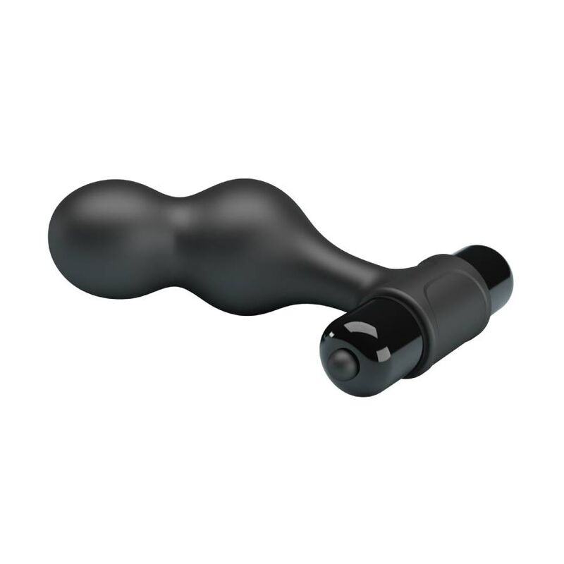 MR PLAY - PLUG ANAL VIBRADOR DE SILICONA NEGRO - Imagen 4