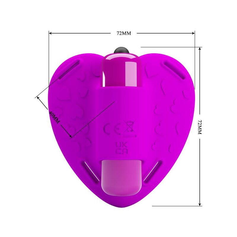 PRETTY LOVE - HEARTBEAT CLITORIS MASSAGER 10 VIBRATIONSMODI LILA – Bild 5