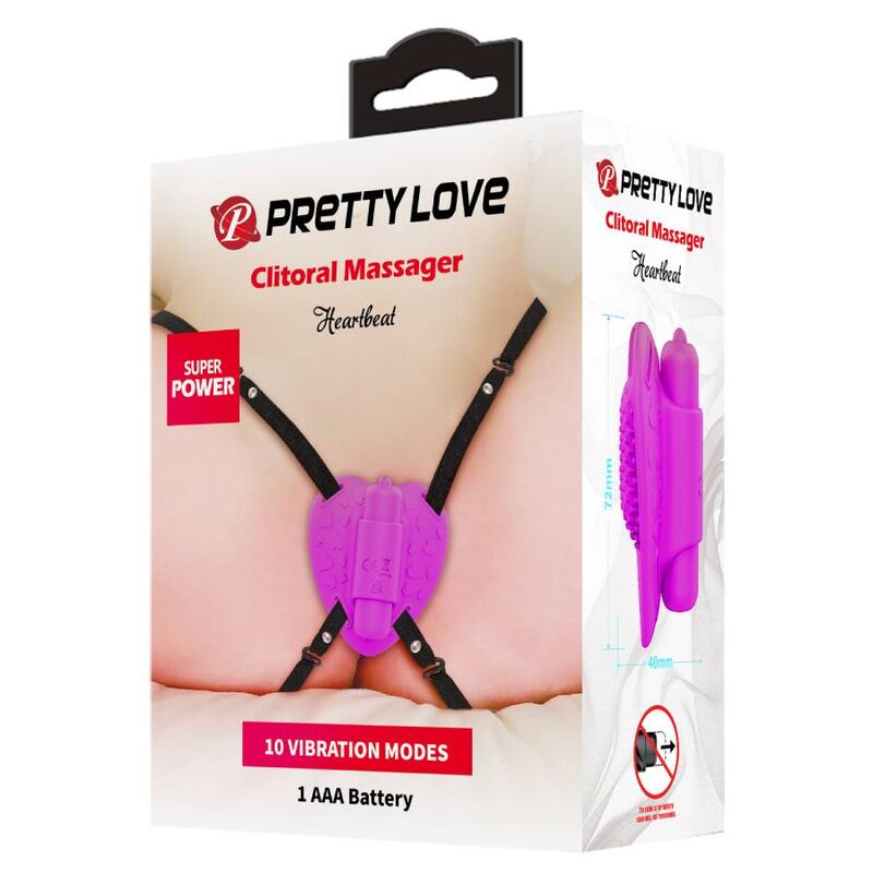 PRETTY LOVE - HEARTBEAT CLITORIS MASSAGER 10 VIBRATIONSMODI LILA – Bild 9