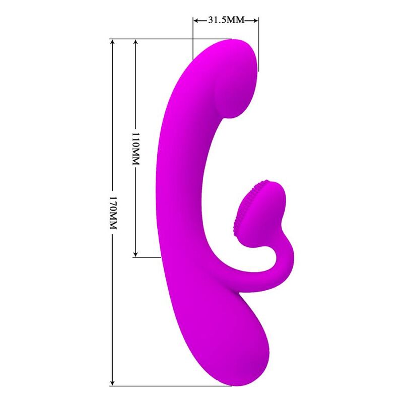 PRETTY LOVE - VIBRATEUR ET SUCCION CLITORISÉ EN SILICONE SINCÈRE VIOLET – Image 6